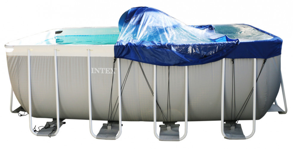 Тент для прямоугольного бассейна Intex/Bestway с надувной подушкой "Фиеста" в Сочи