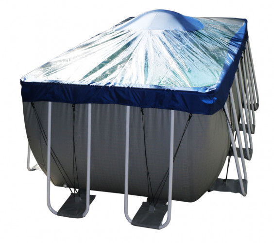 Тент для прямоугольного бассейна Intex/Bestway с надувной подушкой "Фиеста" в Сочи