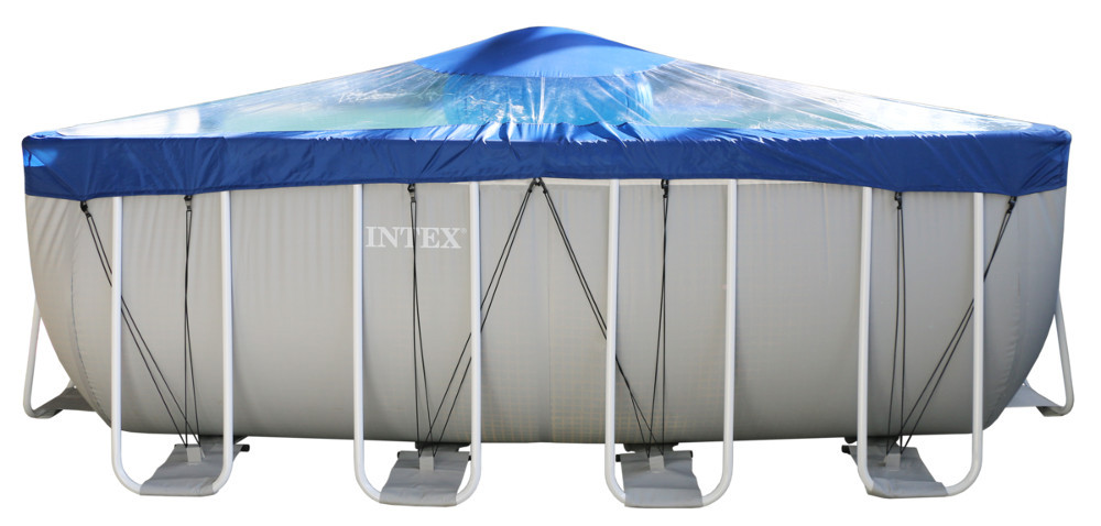 Тент для прямоугольного бассейна Intex/Bestway с надувной подушкой "Фиеста" в Сочи