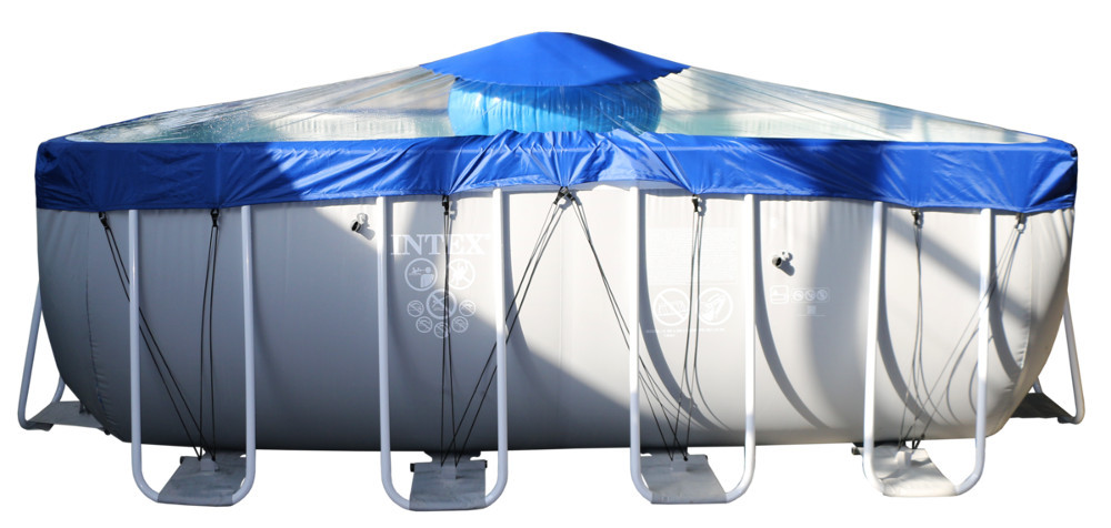 Тент для прямоугольного бассейна Intex/Bestway с надувной подушкой "Фиеста" в Сочи