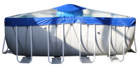 Тент для прямоугольного бассейна Intex/Bestway с надувной подушкой "Фиеста" в Сочи