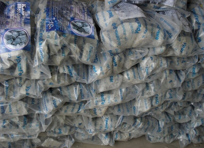 Камни для бани Порфирит Колотый 15кг в Сочи