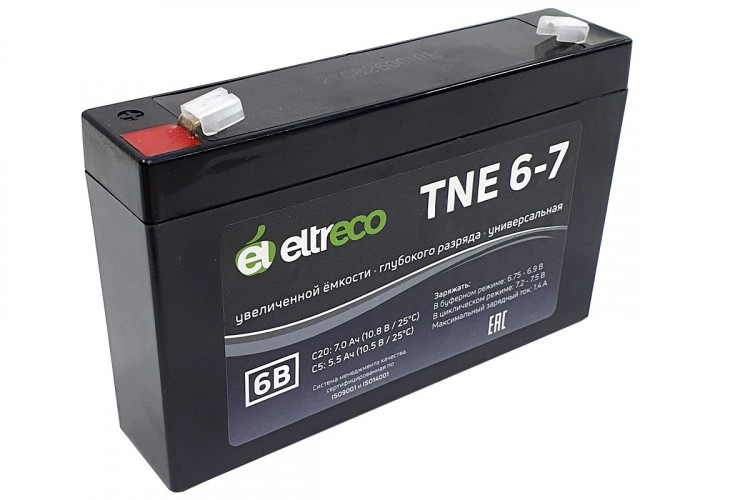 Тяговый аккумулятор Eltreco TNE6-7 (6V7A/H C20) в Сочи