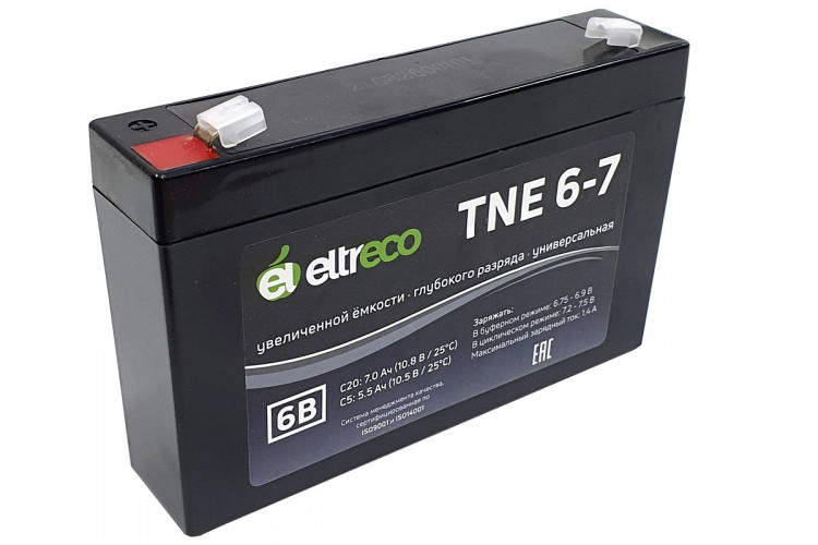 Тяговый аккумулятор Eltreco TNE6-7 (6V7A/H C20) в Сочи