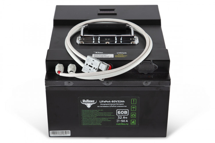 Тяговый железо-фосфатный аккумулятор RuTrike LiFePO4 60V32Ah (50А) в Сочи