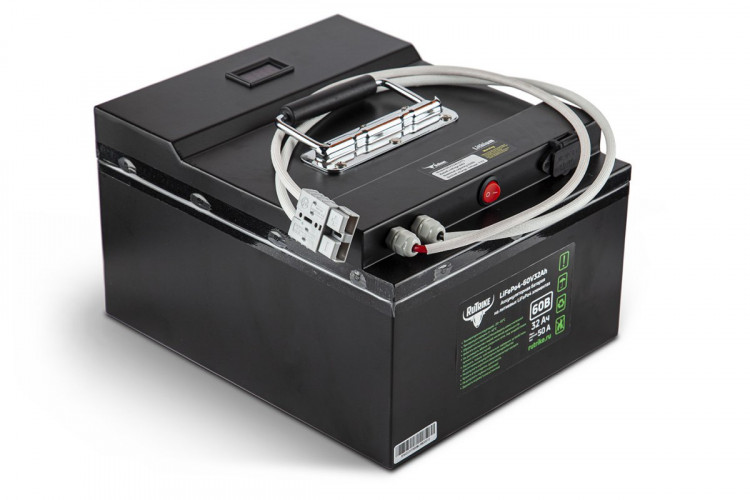 Тяговый железо-фосфатный аккумулятор RuTrike LiFePO4 60V32Ah (50А) в Сочи