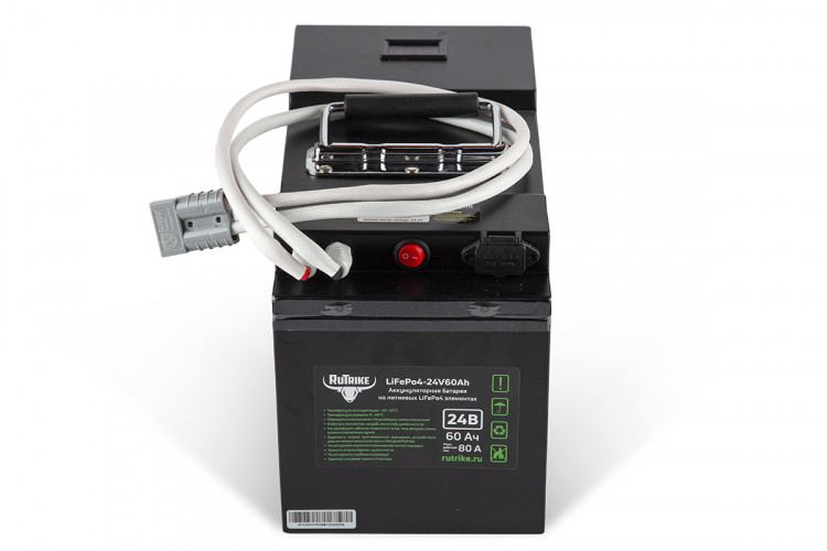 Тяговый железо-фосфатный аккумулятор RuTrike LiFePO4 60V48Ah (60А) в Сочи