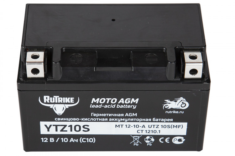 Аккумулятор стартерный для мототехники Rutrike YTZ10S (12V/10Ah) в Сочи