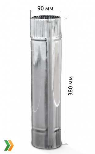 Сегмент трубы дымохода 90 мм. в Сочи