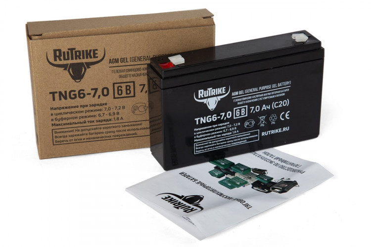 Тяговый гелевый аккумулятор RuTrike TNG 6-7.0 (6V7.0 A/H C20) в Сочи