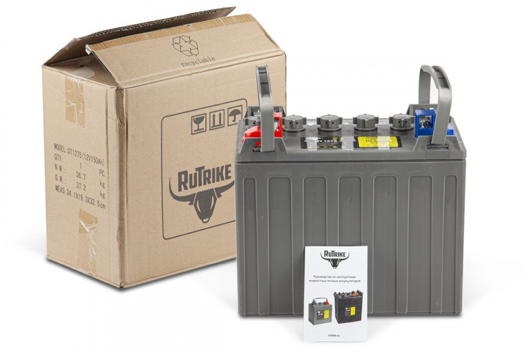 Тяговый аккумулятор RuTrike WET DT1275 (T1275) 12V100A/H C3 в Сочи