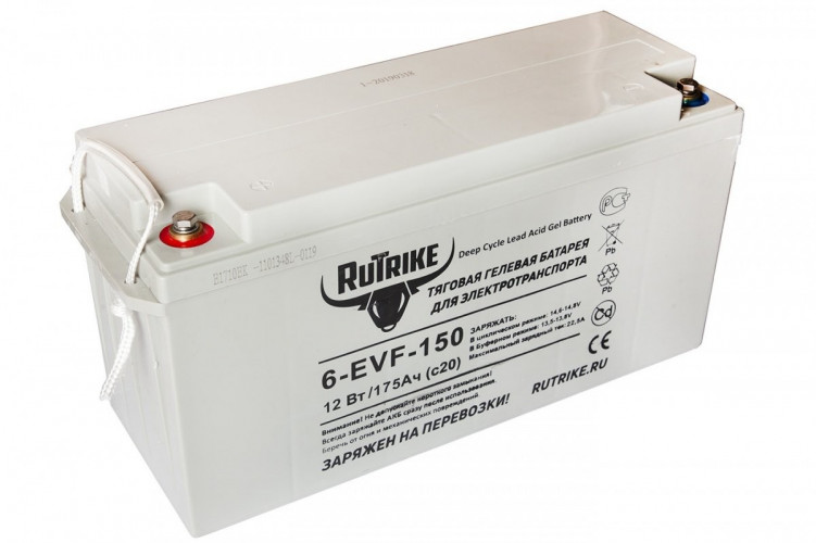 Тяговый гелевый аккумулятор RuTrike 6-EVF-150A (12V150A/H C3) в Сочи