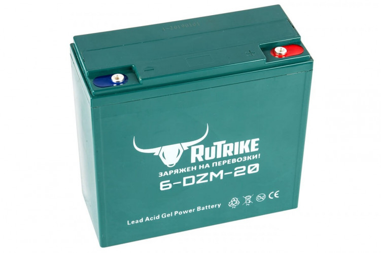 Тяговый гелевый аккумулятор RuTrike 6-DZF-20 (12V20A/H C2) в Сочи