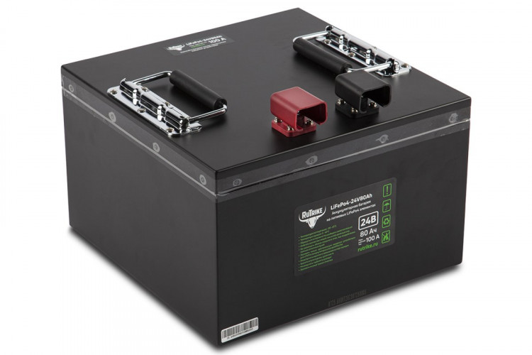 Тяговый железо-фосфатный аккумулятор RuTrike LiFePO4 24V80Ah (100A) в Сочи