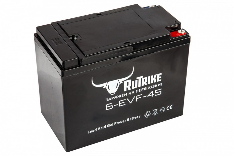 Тяговый гелевый аккумулятор RuTrike 6-EVF-45 (12V45A/H C3) в Сочи