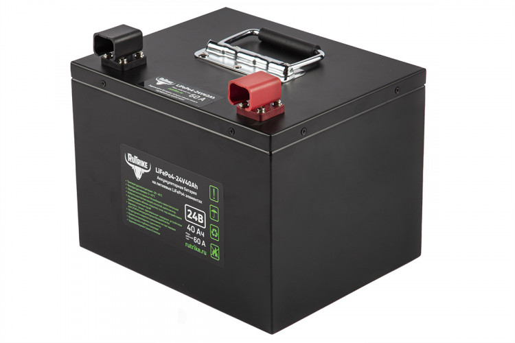 Тяговый железо-фосфатный аккумулятор RuTrike LiFePO4 24V40Ah (60A) в Сочи