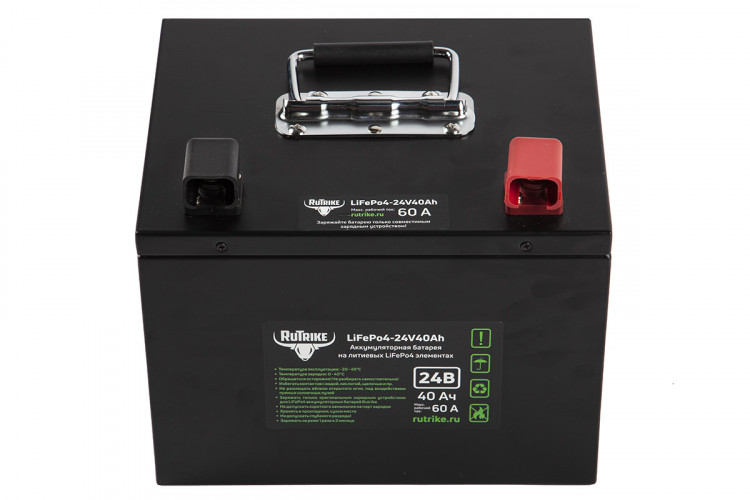 Тяговый железо-фосфатный аккумулятор RuTrike LiFePO4 24V40Ah (60A) в Сочи