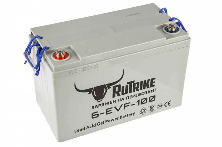 Тяговый гелевый аккумулятор RuTrike 6-EVF-100A (12V100A/H C3) в Сочи